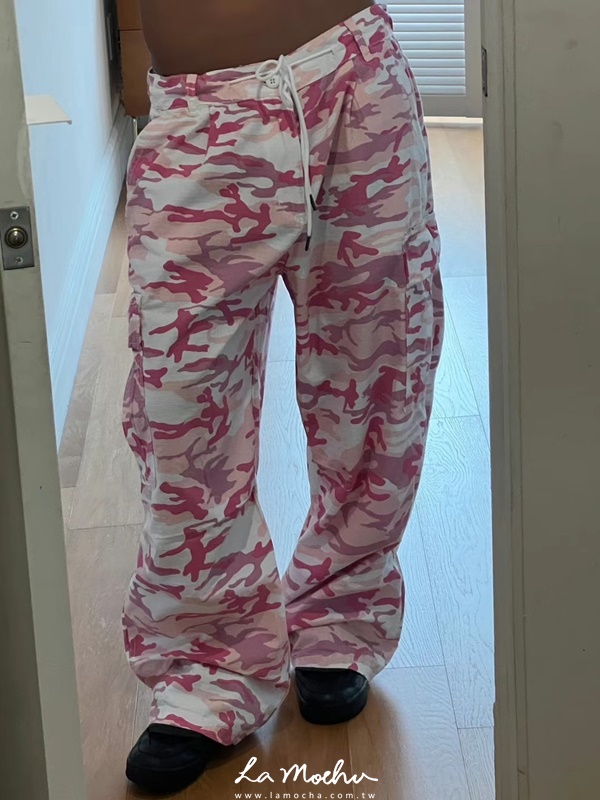 Y2K迷彩工作寬褲